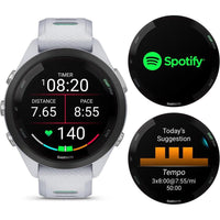 Garmin Forerunner 265S Music GPS Smartwatch Pantalla AMOLED Auriculares 42mm Blanco Piedra