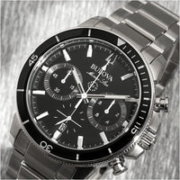 Bulova Marine Star Series C Reloj de Cuarzo Cronógrafo para Hombre con Esfera Negra y Acero Inoxidable