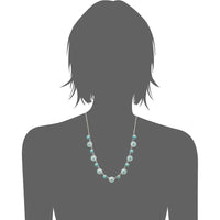 Collar de mujer elegante y moderno de Lucky Brand, con detalles de metal grabado y piedra de color