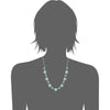 Collar de mujer elegante y moderno de Lucky Brand, con detalles de metal grabado y piedra de color