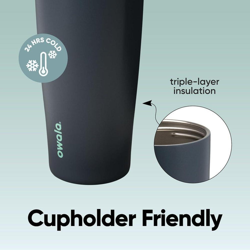 Owala FreeSip Sway Botella de agua de acero inoxidable aislada con boquilla 2 en 1, pajita y asa, ideal para deportes y viajes