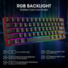 KOORUI Teclado Mecánico Para Juegos Al 60%, Ultrancompacto Con Cable USB-C, 61 Teclas, Retroiluminación RGB Con Interruptor Rojo, Compatible Con Windows/MacOS/Linux