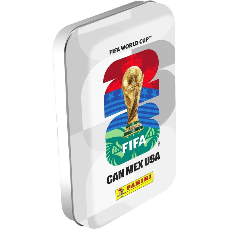 Colección de Estampas Oficial Panini del Mundial FIFA 2026 con Estuche Metálico, Incluye 8 Paquetes de Estampas de Fútbol