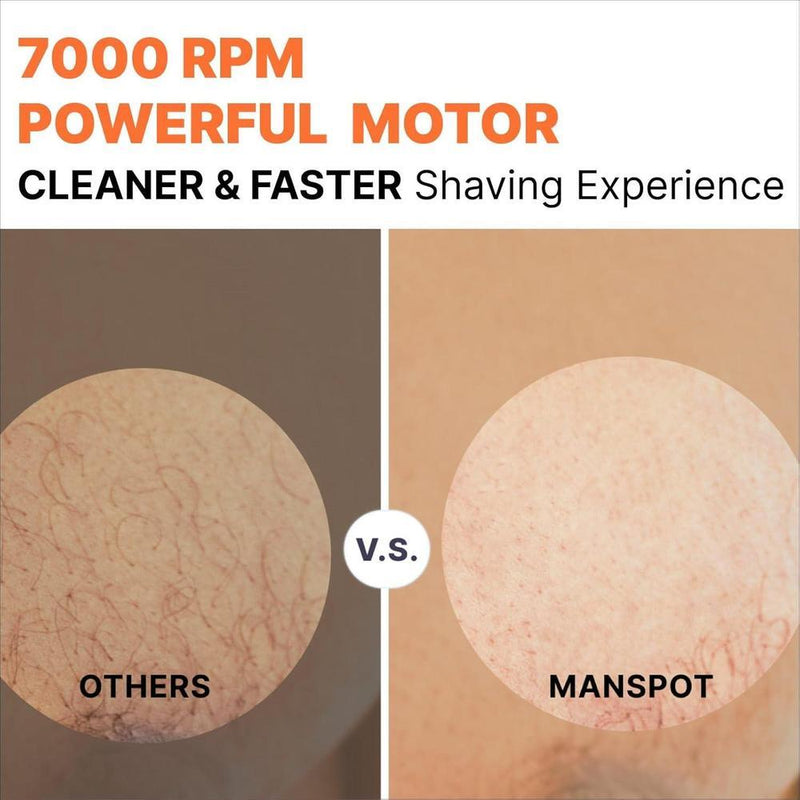MANSPOT Manscape - Recortadora de pelo de ingle y vello púbico para hombres, afeitadora eléctrica con c
