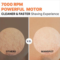 MANSPOT Manscape - Recortadora de pelo de ingle y vello púbico para hombres, afeitadora eléctrica con c