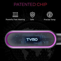 Cepillo alisador TYMO Ring con tecnología PTC, 5 ajustes de temperatura, calentamiento rápido y doble voltaje, negro