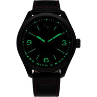 Citizen Eco-Drive Marvel 'Here Comes Deadpool', caja de acero inoxidable negro, correa y esfera negra de cuero