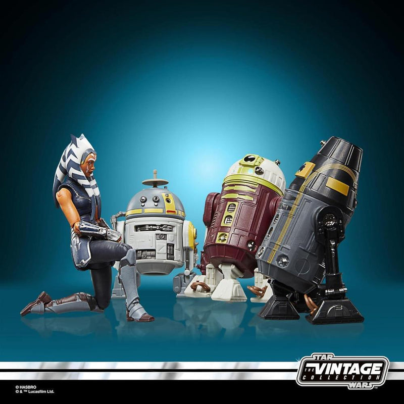 STAR WARS Vintage Collection Escape from Order 66 con Ahsoka & Droids - Paquete de 4 Figuras de Acción Coleccionables