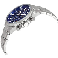 Reloj Cronógrafo de 6 Manecillas Marine Star para Hombre, Batería Incluida, Plata, Estilo Náutico, Cristal Mineral