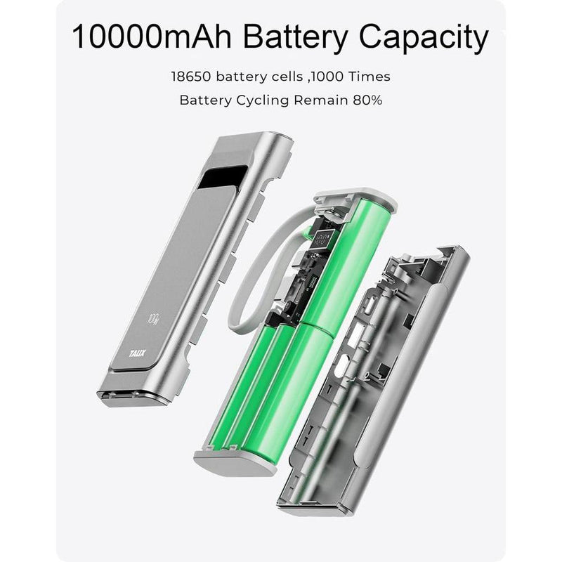 Cargador Portátil Talix 10000 Mah Carga Rápida Usb-C