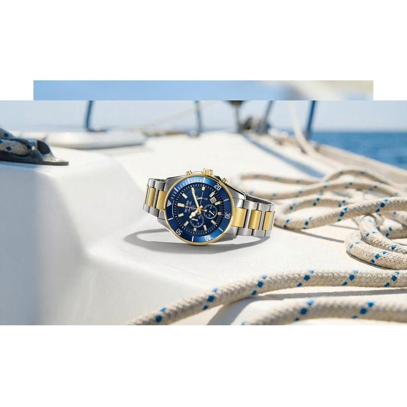 Bulova 98B230 Marine Star Reloj de Cuarzo Japonés con Cronógrafo Bicolor para Hombre