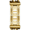GUESS Reloj de pulsera multicadena para mujer en tono plateado con dial dorado y segundero, resistente a arañazos