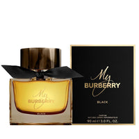 BURBERRY My Black Eau de Parfum, perfume floral de lujo para mujer con notas de jazmín, rosa, ámbar y pachulí duradero