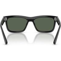 Ray-Ban Gafas de Sol Unisex con Marco Negro y Lentes Verde Oscuro, Protección UV 100%, Incluye Funda y Paño