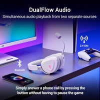 ASUS ROG Delta II Wireless Gaming Headset con batería 110 horas, micrófono desmontable y drivers recubiertos de titanio
