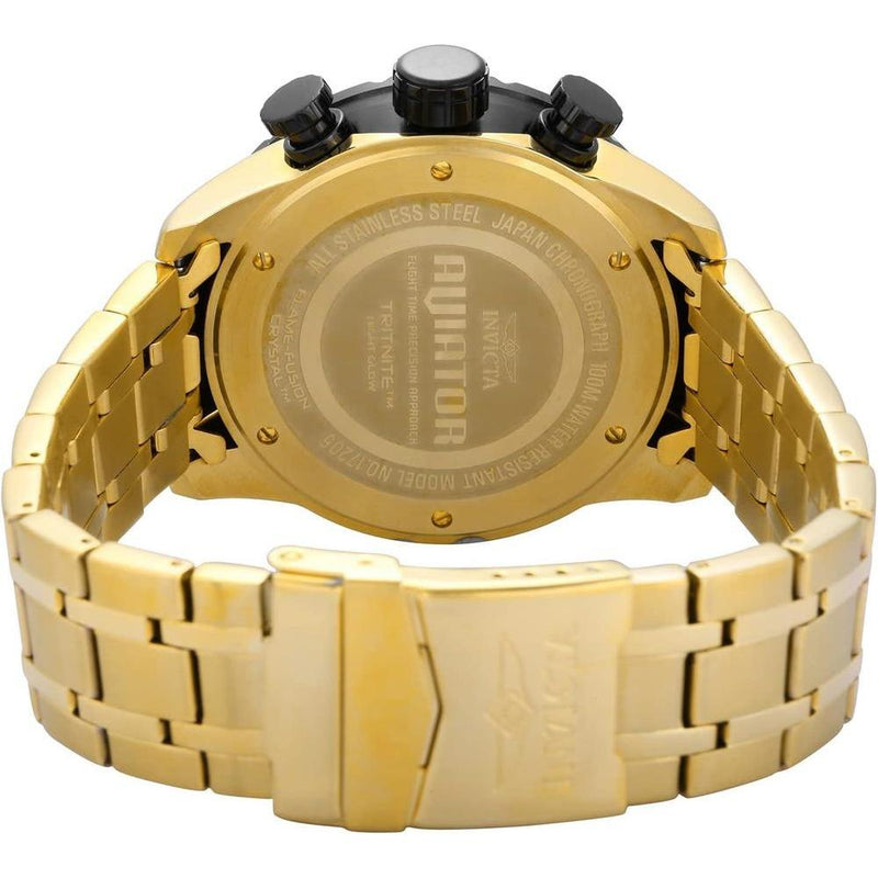 Invicta reloj japonés de cuarzo para hombre, diseño aviador, pantalla analógica, correas de acero inoxidable
