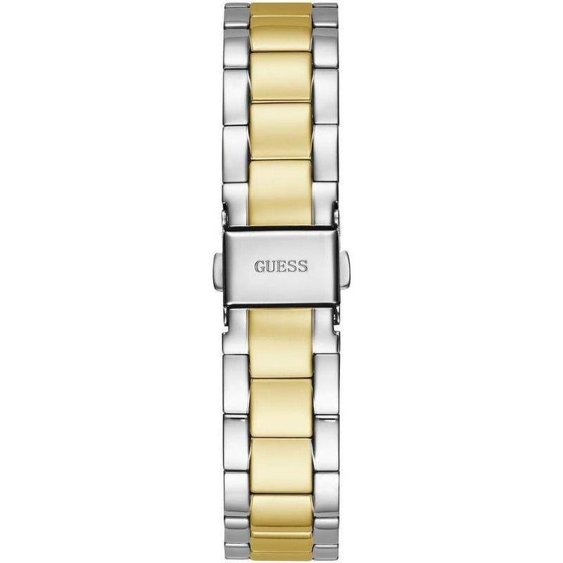 GUESS, reloj pulsera para mujer con borde de moneda, multicolor, resistente al agua y diseño elegante