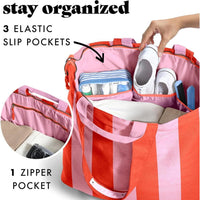 Fit & Fresh Bolso de Playa Grande para Mujer - Bolso de Viaje Extra Grande con Bolsillos