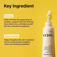 NIDA Revive Crema De Ojos Para Cara Y Cuello Con Probióticos Retinal Complejo De Péptidos Y Bakuchiol 40ml