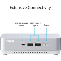 ASUS NUC 14 Pro+ con Intel Core Ultra 9, 32GB RAM, 1TB SSD, Thunderbolt 4 y soporte VESA, chasis de aluminio plateado