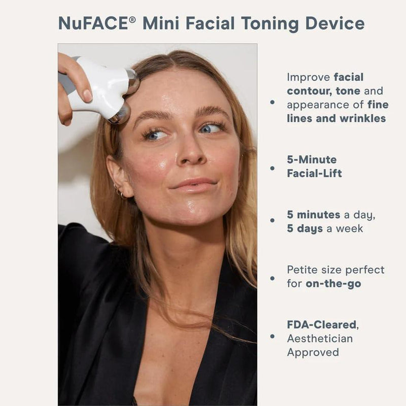 Dispositivo portátil NuFACE Mini para tonificación de la piel del rostro, mejora el contorno y reduce líneas finas