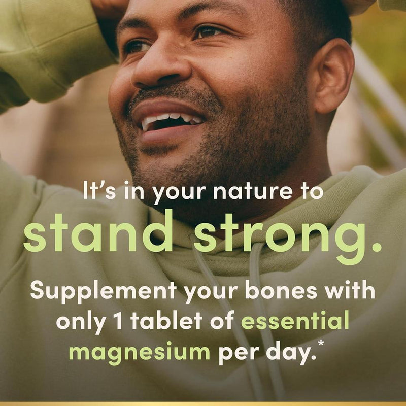 Nature's Bounty Tabletas de Magnesio 500 mg, Suplemento de Alta Potencia para Salud Ósea y Muscular, 200 Unidades