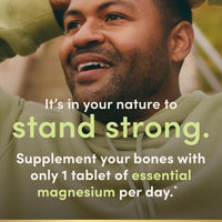 Nature's Bounty Tabletas de Magnesio 500 mg, Suplemento de Alta Potencia para Salud Ósea y Muscular, 200 Unidades