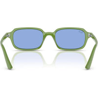 Gafas de sol Ray-Ban RB4455 Zuri, protección UV, marco verde nublado y lentes azules, incluye funda y paño limpiador