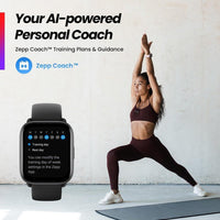 Amazfit Active Reloj Inteligente de 1.65 cm, IA de fitness, entrenador de sueño, GPS, Alexa, Bluetooth, batería de 14 días, Android/iPhone