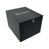 Bulova Reloj clásico de cuarzo para hombre, 6 manecillas, multifunción, día/fecha, esfera negra estampada