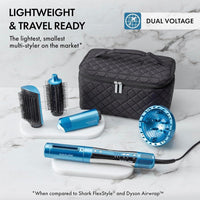 StyleSwitch Ionic Multi-Styler con 5 accesorios, secador de cabello, cepillo de aire caliente y voltaje automático dual