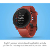 Garmin Forerunner 745, reloj GPS para entrenamiento, funciones inteligentes avanzadas, color rojo