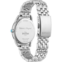 Reloj de Pulsera Citizen Eco-Drive Disney Princess Frozen en acero inoxidable con esfera azul y diseño de copo de nieve