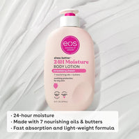 Eos Loción Corporal Shea Better Strawberry Dream, hidratante vegana 24 horas, aroma fresa, ligera y no grasa