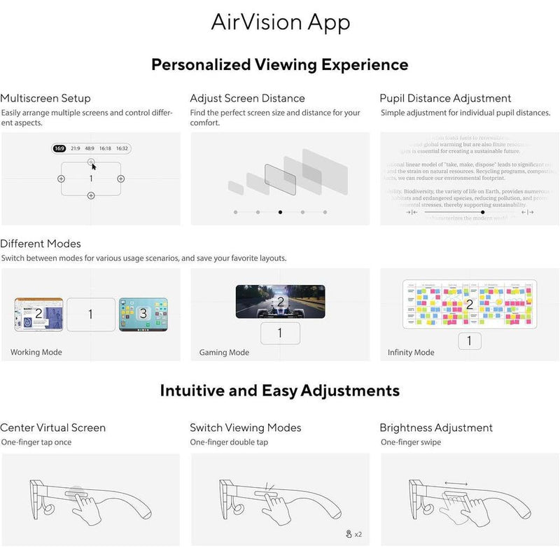Gafas AR Inteligentes ASUS AirVision M1 con pantalla Micro-OLED, altavoces y conectividad USB-C