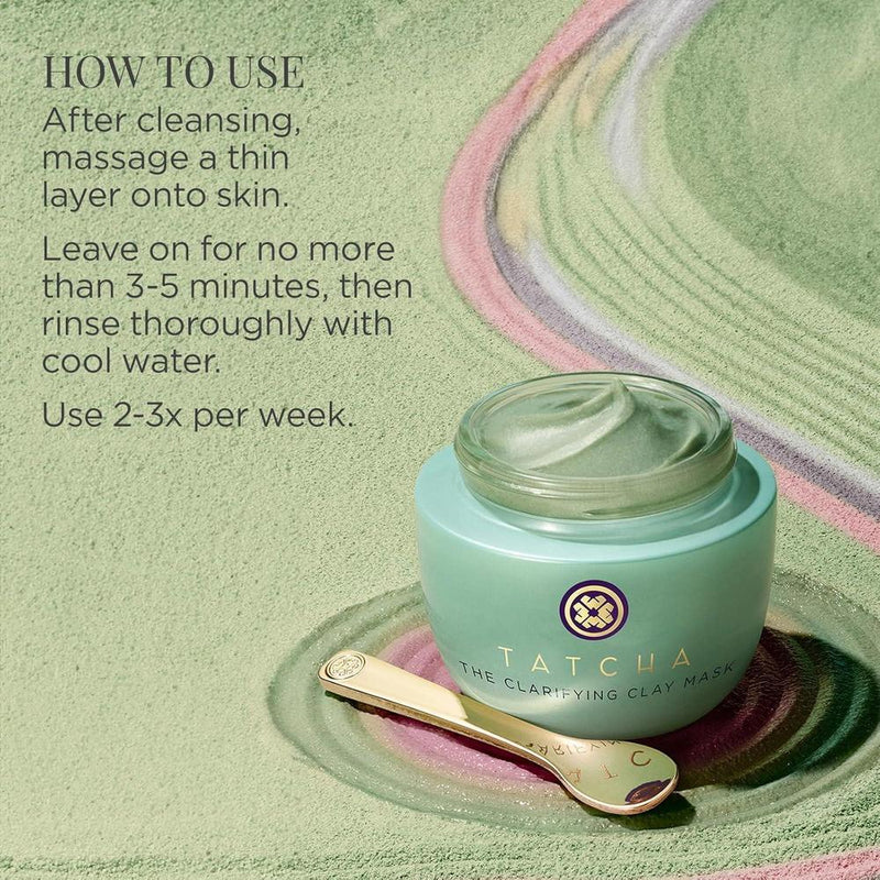 Tatcha Clarifying Clay Mask, Crema Exfoliante Con Calentamiento Para Purificar Piel 50ml