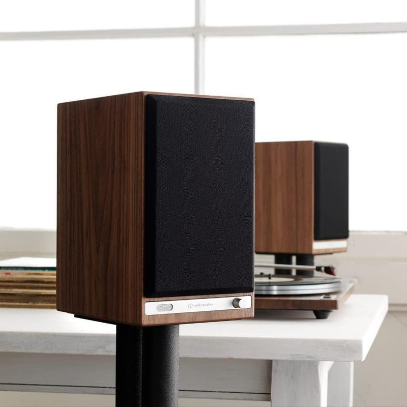 Altavoces de Estantería HD6 Premium con Bluetooth 5.0, AptX HD y DAC de 24 bits en Chapa de Madera Real