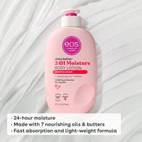 eos Shea Better Loción corporal Jasmine Peach, cuidado de la piel 24 horas, ligera, vegana y con karité natural