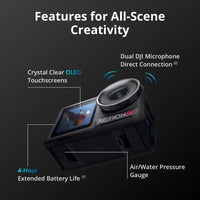 DJI Osmo Action 5 Pro Essential Combo, cámara de acción sumergible con sensor avanzado, video 4K, seguimiento y estabilización