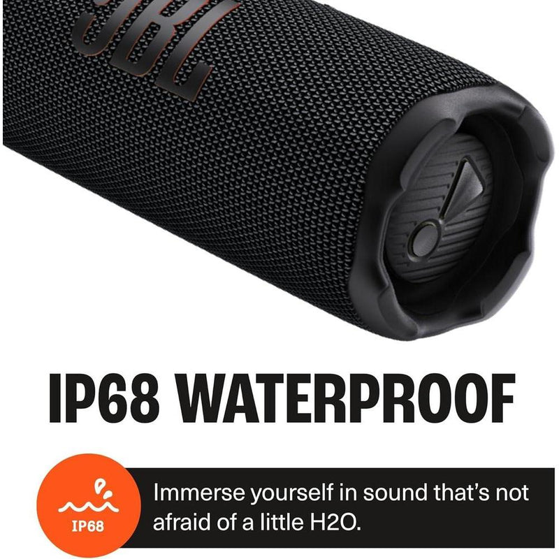 JBL Flip 7 Bluetooth Rojo con funda protectora divvi!, sonido potente, impermeable, resistente al polvo y golpes, tecnología AI Sound Boost