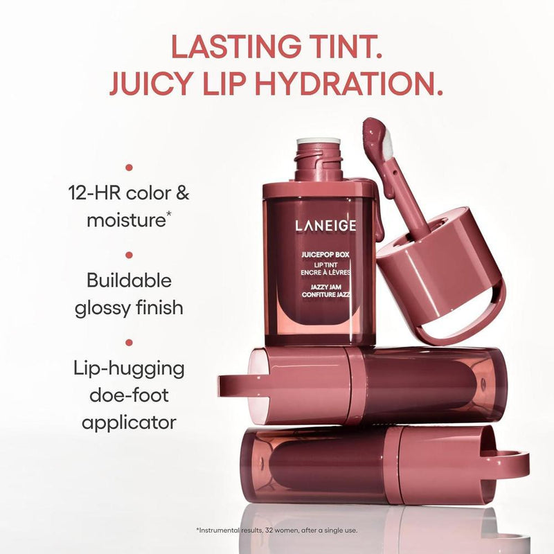 LANEIGE Tinte labial JuicePop: tinte ligero hidratante con color jugoso edificable y brillo nutritivo por 12 horas