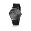 Reloj GUESS para hombre, correa de silicona, esfera negra, movimiento de cuarzo, resistente al agua y a golpes