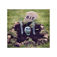 Estacas de esqueleto AISENO para decoración de Halloween en jardín con manos de zombi y cráneos, para escenas de cementerio