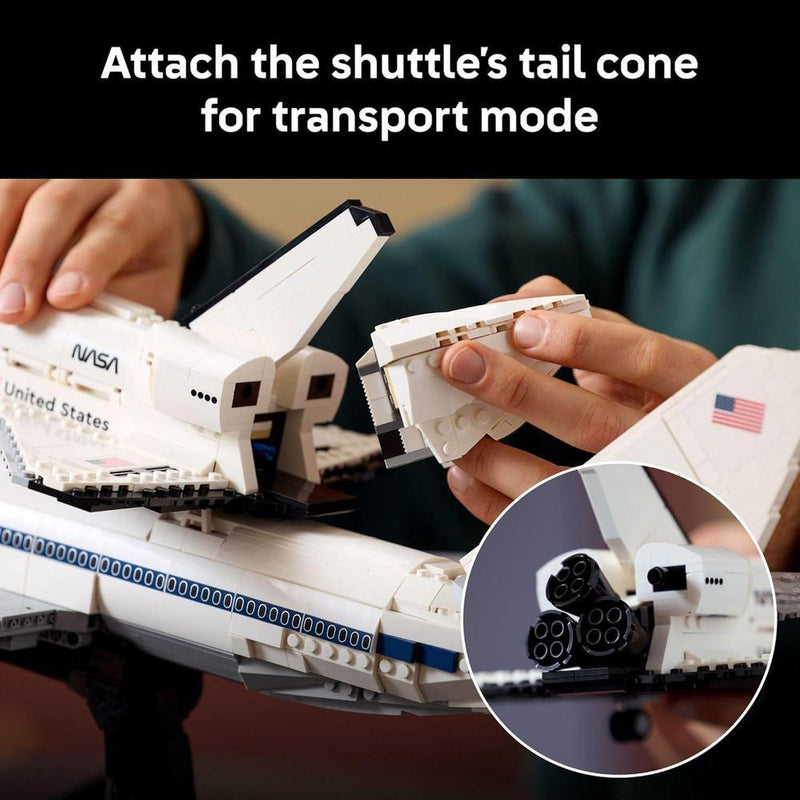 LEGO Icons Shuttle Carrier Aircraft - Juego de aviones para adultos, modelo de nave espacial, decoración y regalo