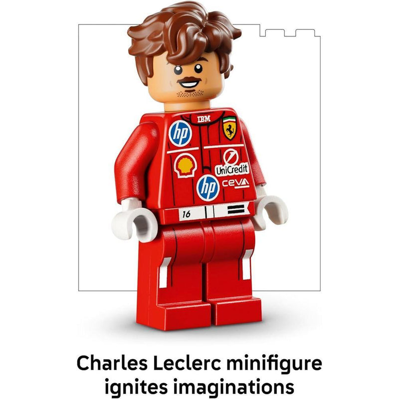 LEGO Scuderia Ferrari Charles Leclerc Casco - Juego de construcción para adolescentes y fanáticos de la F1