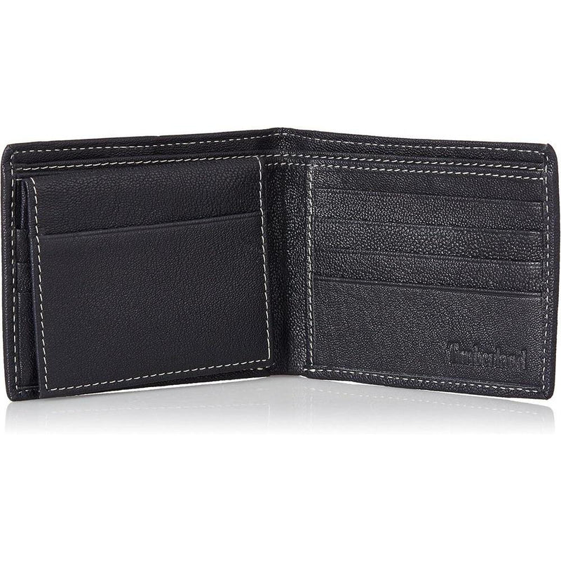Timberland Cartera RFID de cuero genuino para hombre con soporte de identificación extraíble y ranuras para tarjetas