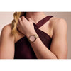 Citizen Reloj ecológico unisex Eco-Drive Dress Classic, correa de cuero beige, esfera rosa, 2 manecillas, modelo AR3123-00X