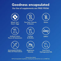 Magnesio glicinado Pure Encapsulations: soporte para relajación, salud cardíaca, músculos, nervios y metabolismo