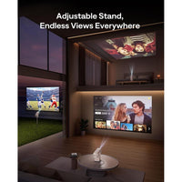 Aurzen BOOM Air Proyector portátil con Google TV, WiFi y Bluetooth, diseño compacto, compatible con 4K y enfoque en tiempo real
