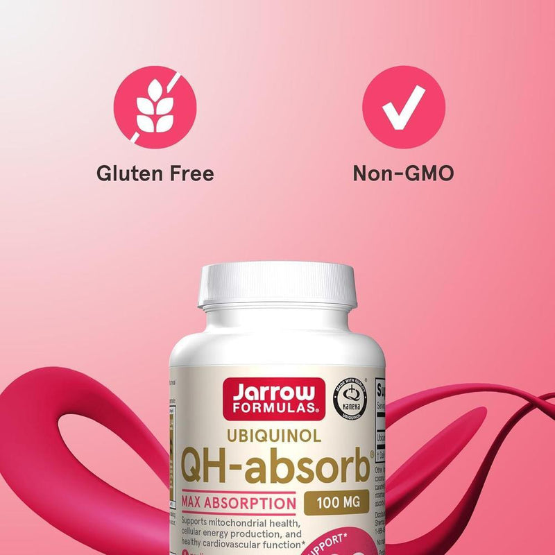 Suplemento QH en gomitas de Jarrow Formulas con alta absorción, apoyo energético y antioxidante para salud cardiovascular